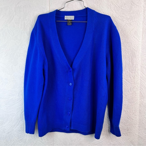 Marisa Baroni Royal Blue Wool Blend Sweater Cardigan Size Small - Picture 1 of 8